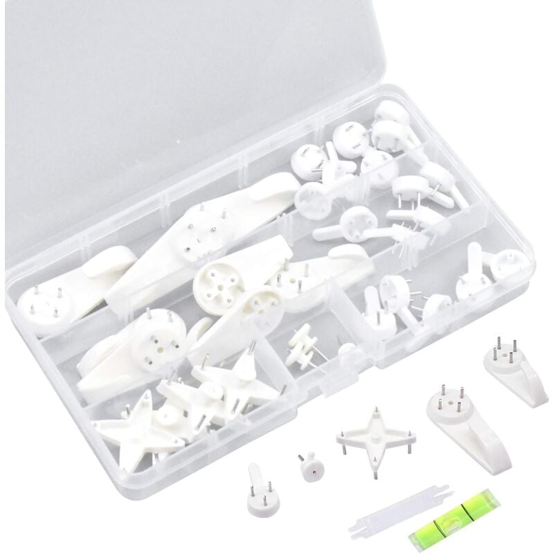 39 pcs Grooveless Wall Mounting Hooks, Picture Wall Hook, Picture Hanging Hook, Picture Hook, Wall Hooks for Hanging Photo Frames Paintings Clock โ image 3