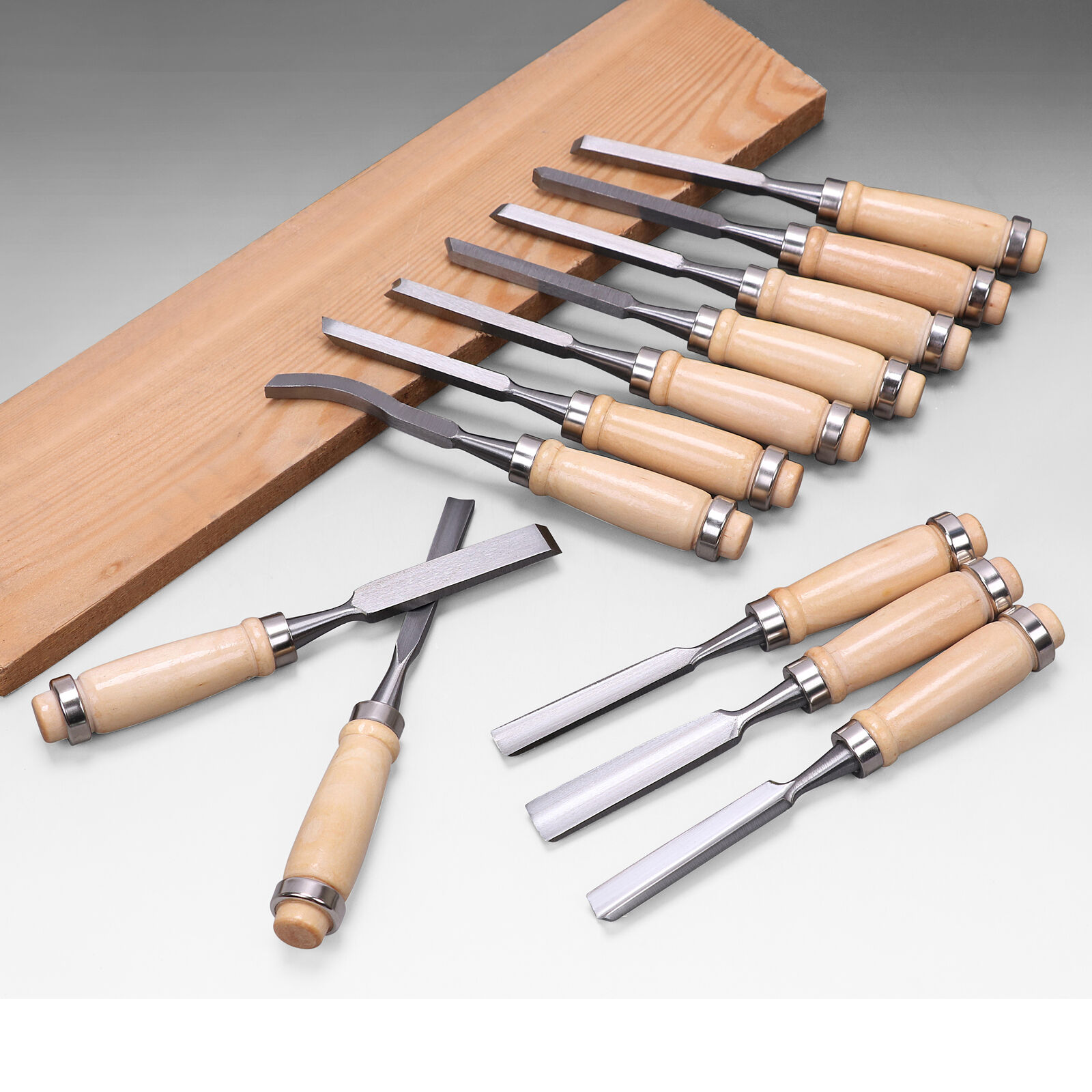 12Pc Wood Carving Chisel Set Knife High Carbon Steel Woodworking Rolling Pouch โ image 4