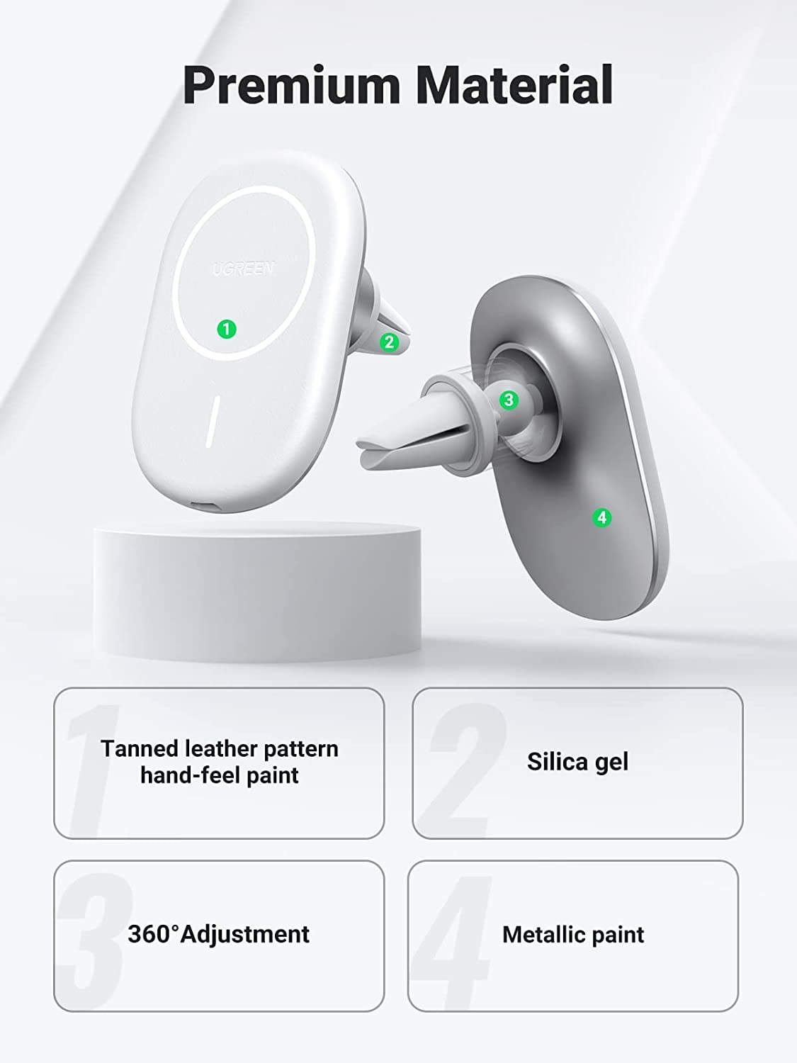 UGREEN 40117 Magnetic Wireless Car Charger โ image 4
