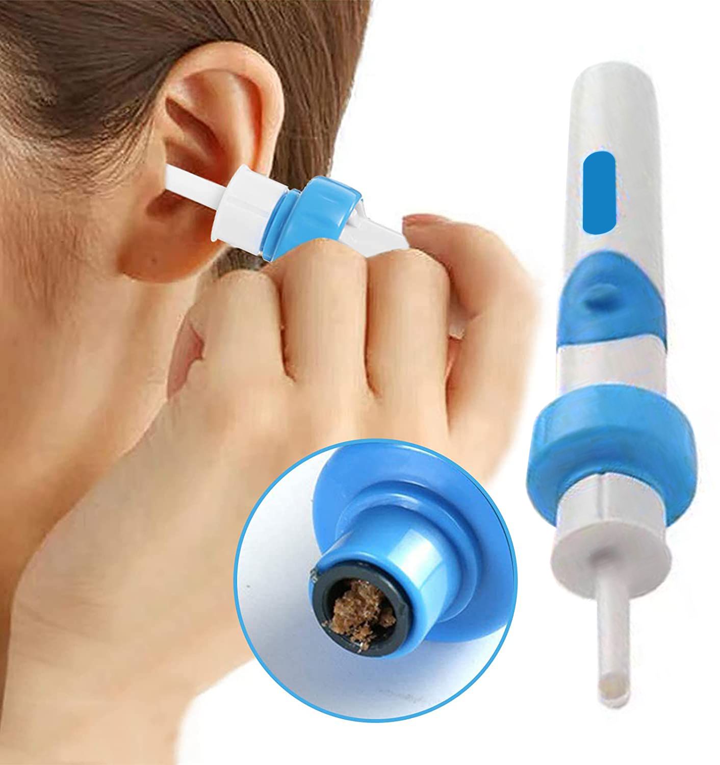 Earwax Removal Kit, Ear Cleaner, Portable Automatic Electric Vacuum Ear Wax, Safe and Comfortable Easy Earwax Remover