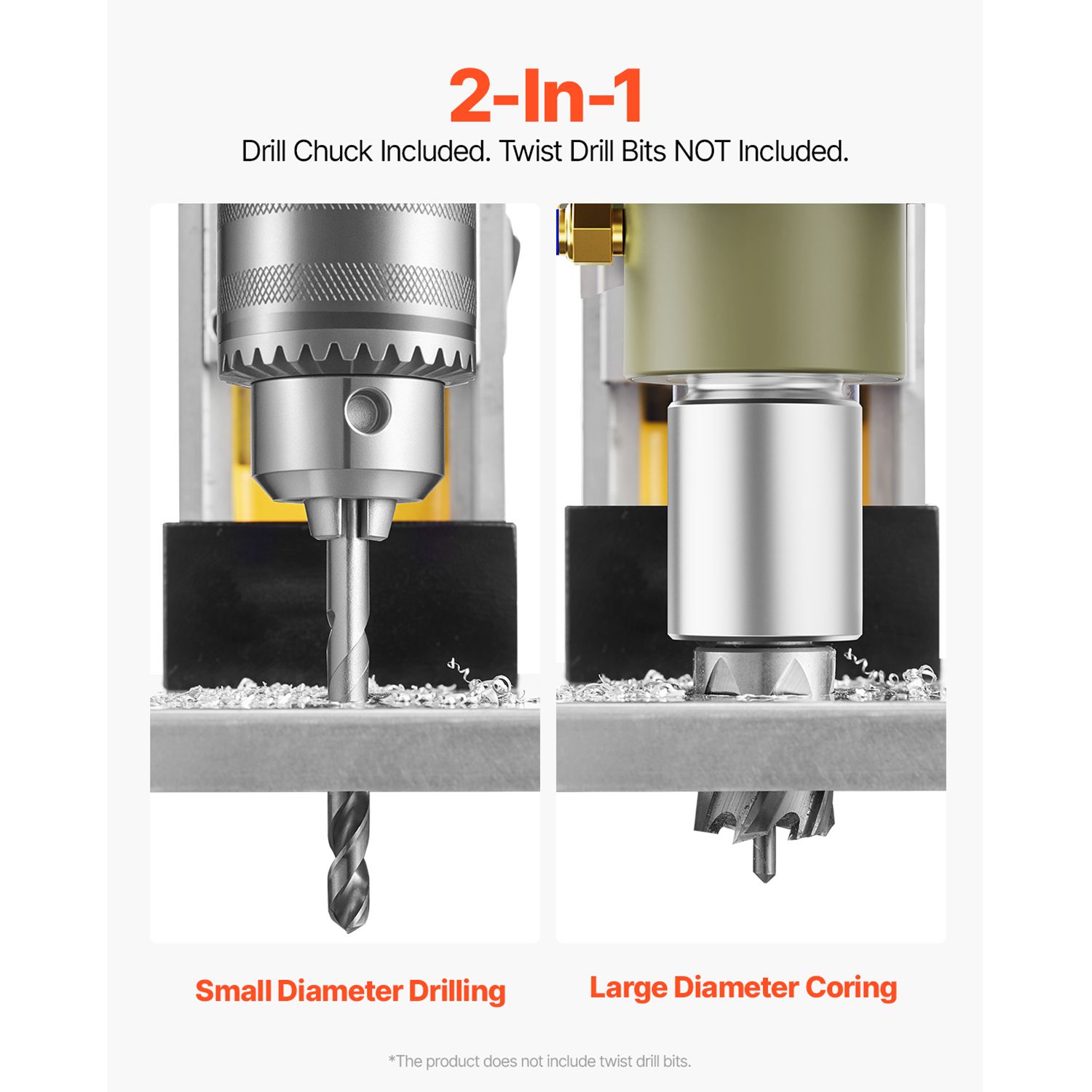 Magnetic Drill, 1400W Motor 1.6 in Boring Diameter, 2810 lbf Portable Electric Mag Drill Press, 800 RPM No-Load Speed, Drilling Machine for Metal Surface ā image 3
