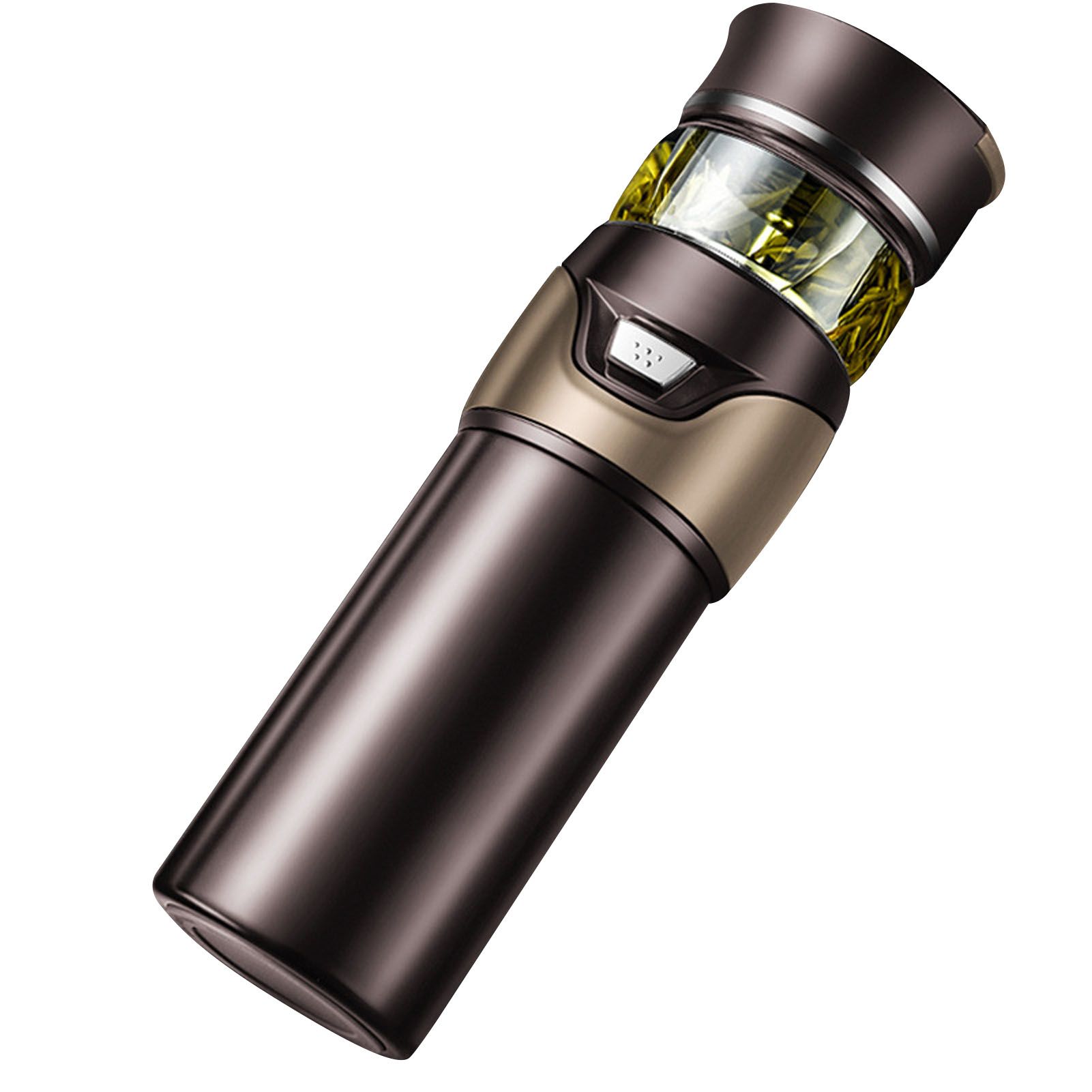 Tea Bottle with Infuser Tea Tumbler Stainless Steel Double Layer Insulated Cup for Men Daily Office Home Brown — image 4