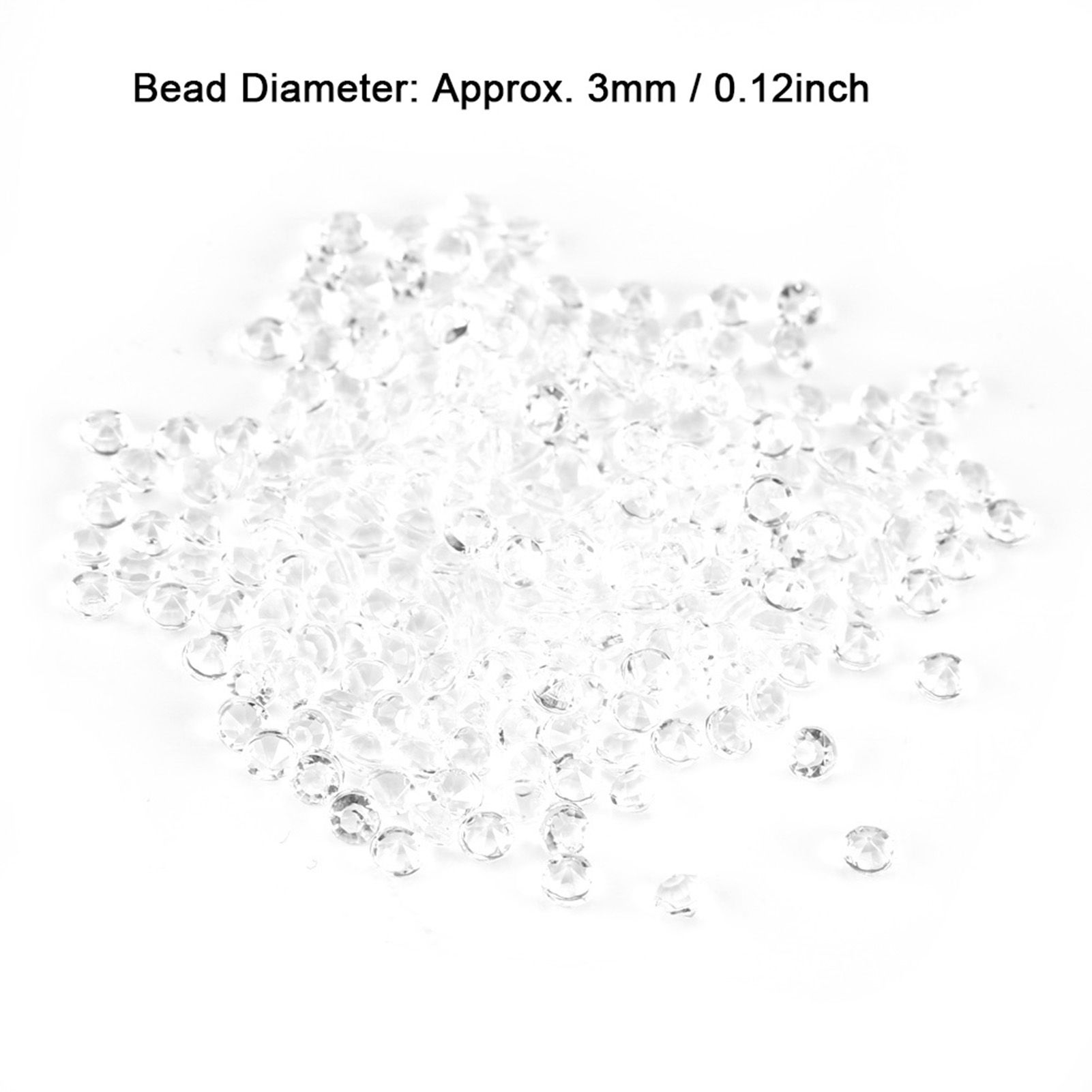 1000Pcs/Bag 3mm Acrylic Beads Vase Filler Wedding Party Decor DIY Accessories Transparent โ image 4