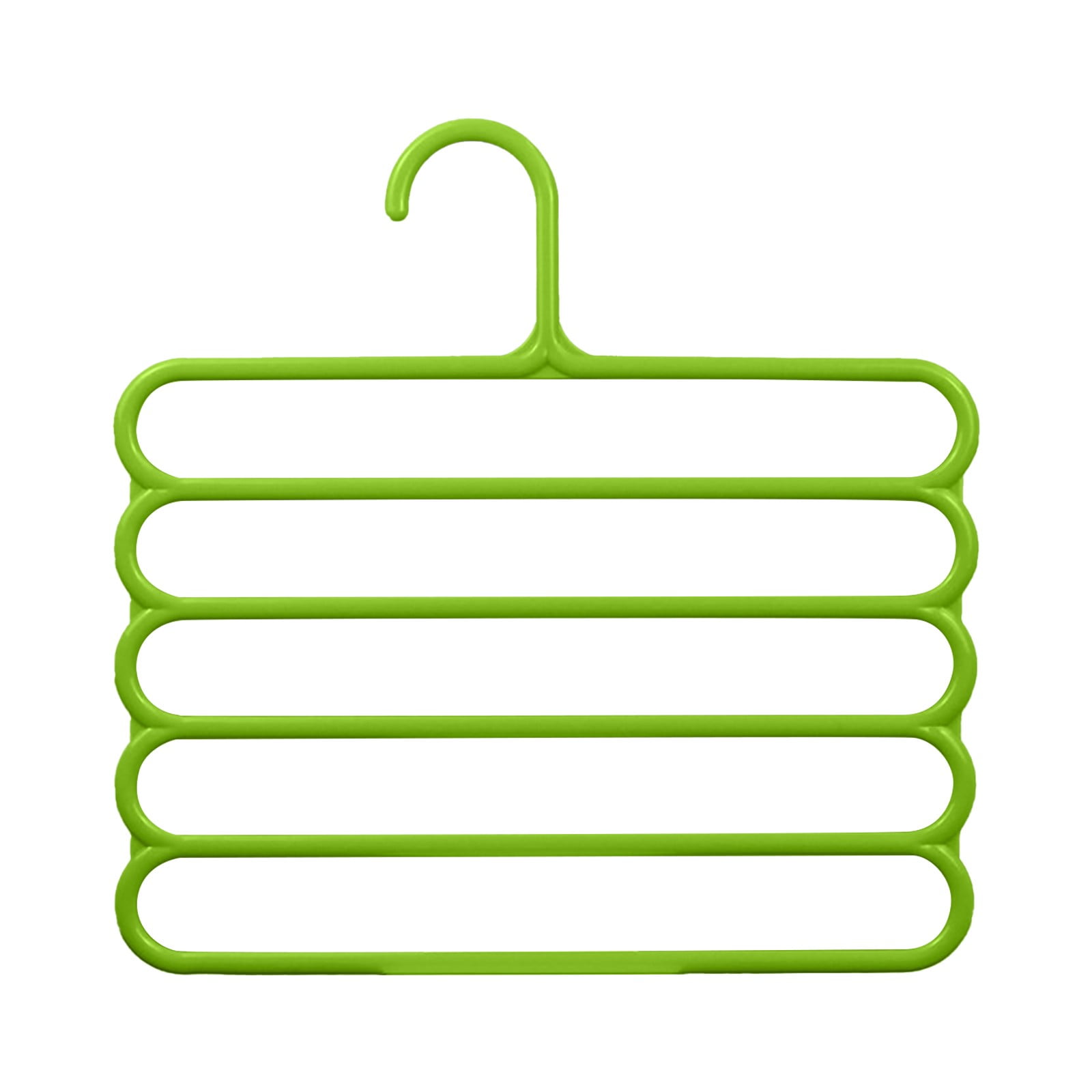Pants Hanger5 Tier Hanger Non Slip Clothes Hanger for Closet Organizer Space Saving Hangers for Pants Jeans Scarf Trouser Tie Towel Clothes, Multifunctional