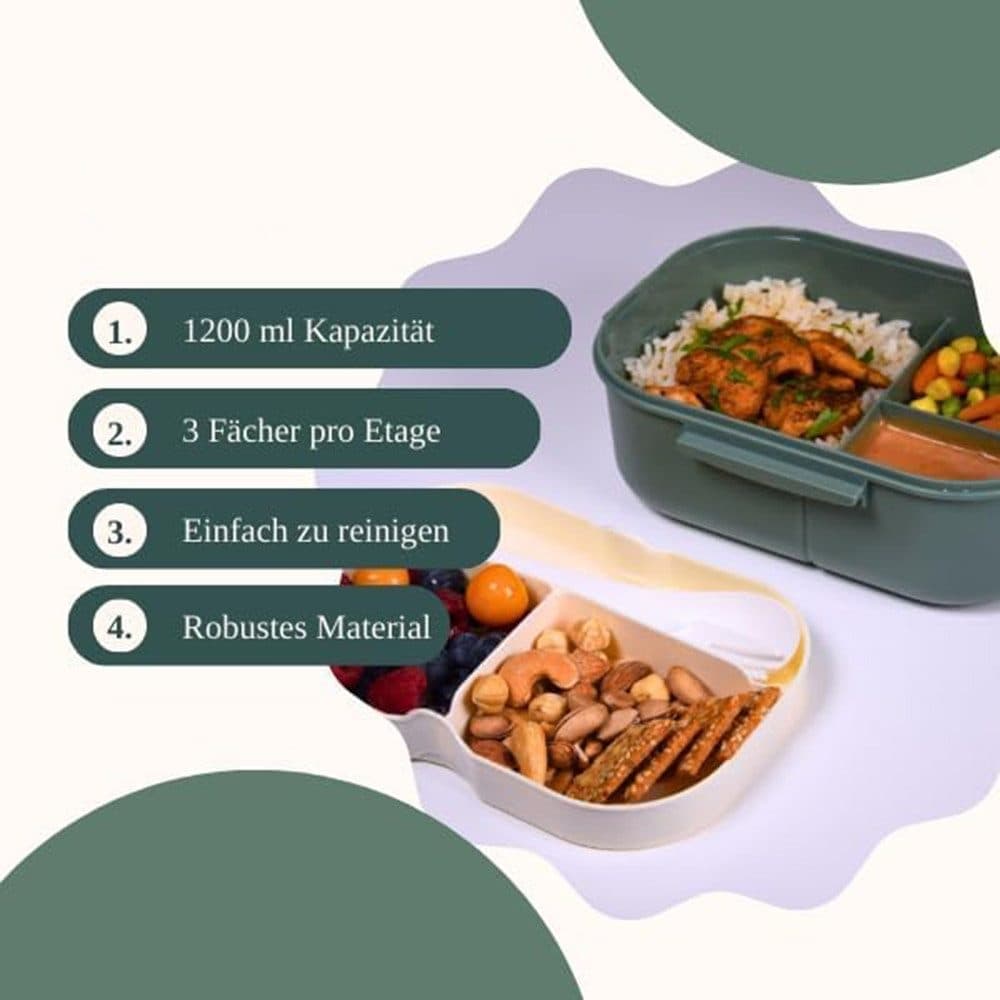 Children and Adults Lunch Box with Compartments, 14.5 × 21 × 8 cm, Reusable, Pink — image 4