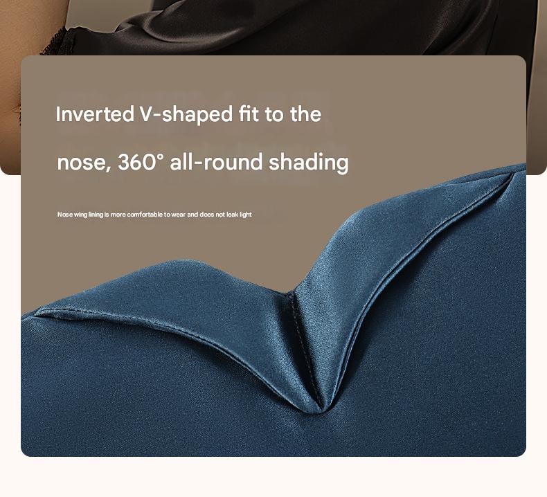 Champagne Luxury 19 Momme Mulberry Silk Sleep Mask - Total Blackout Comfort, Wide Design & Adjustable Strap — image 5