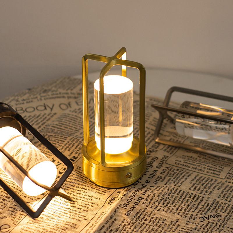 Silver Rechargeable Table Lamp - Touch Dimming 3-Color LED Light for Bedroom and Office โ image 2