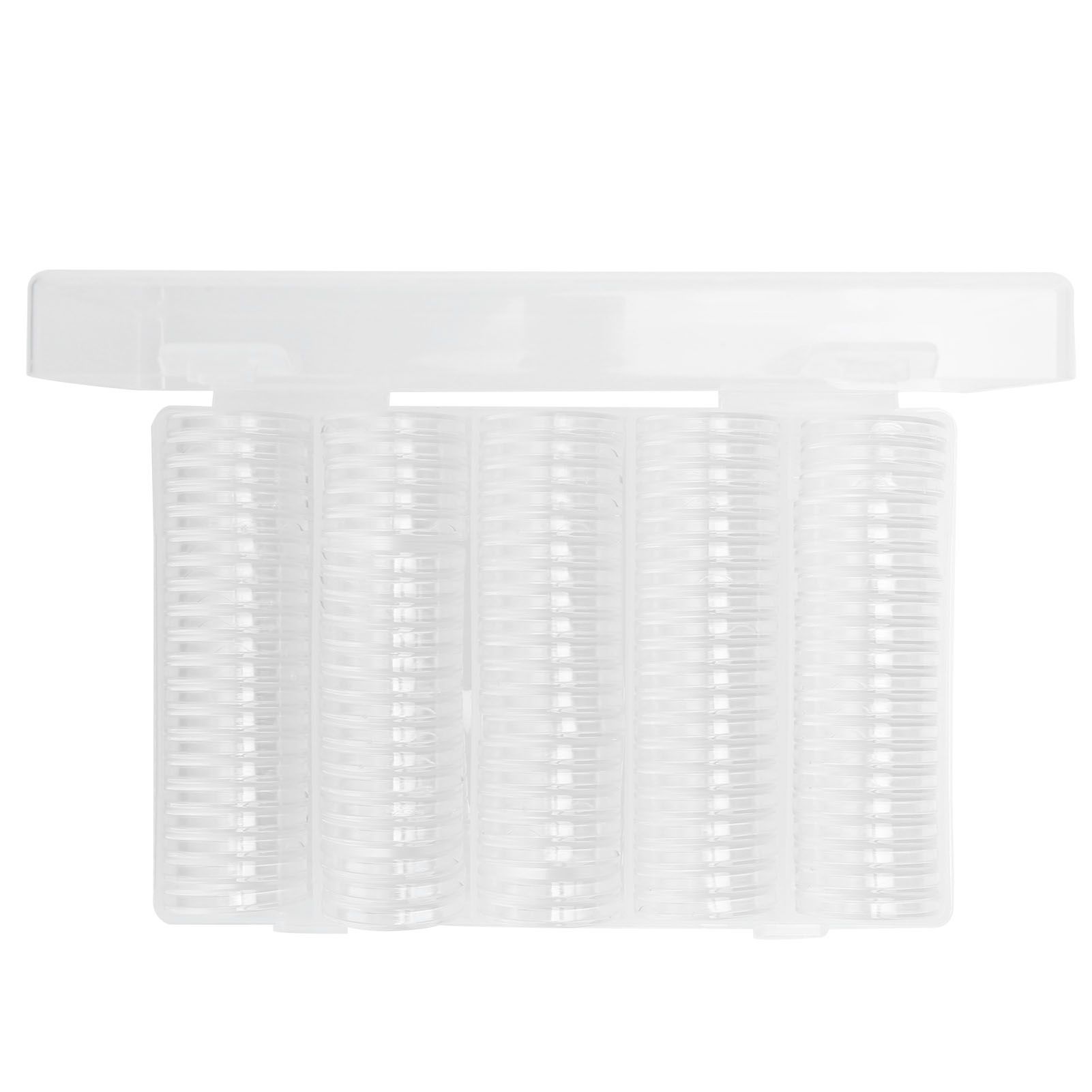 100PCS Transparent Coin Storage Box 17/20/25/27/30mm Round Coin Capsules Containers Protector β image 6