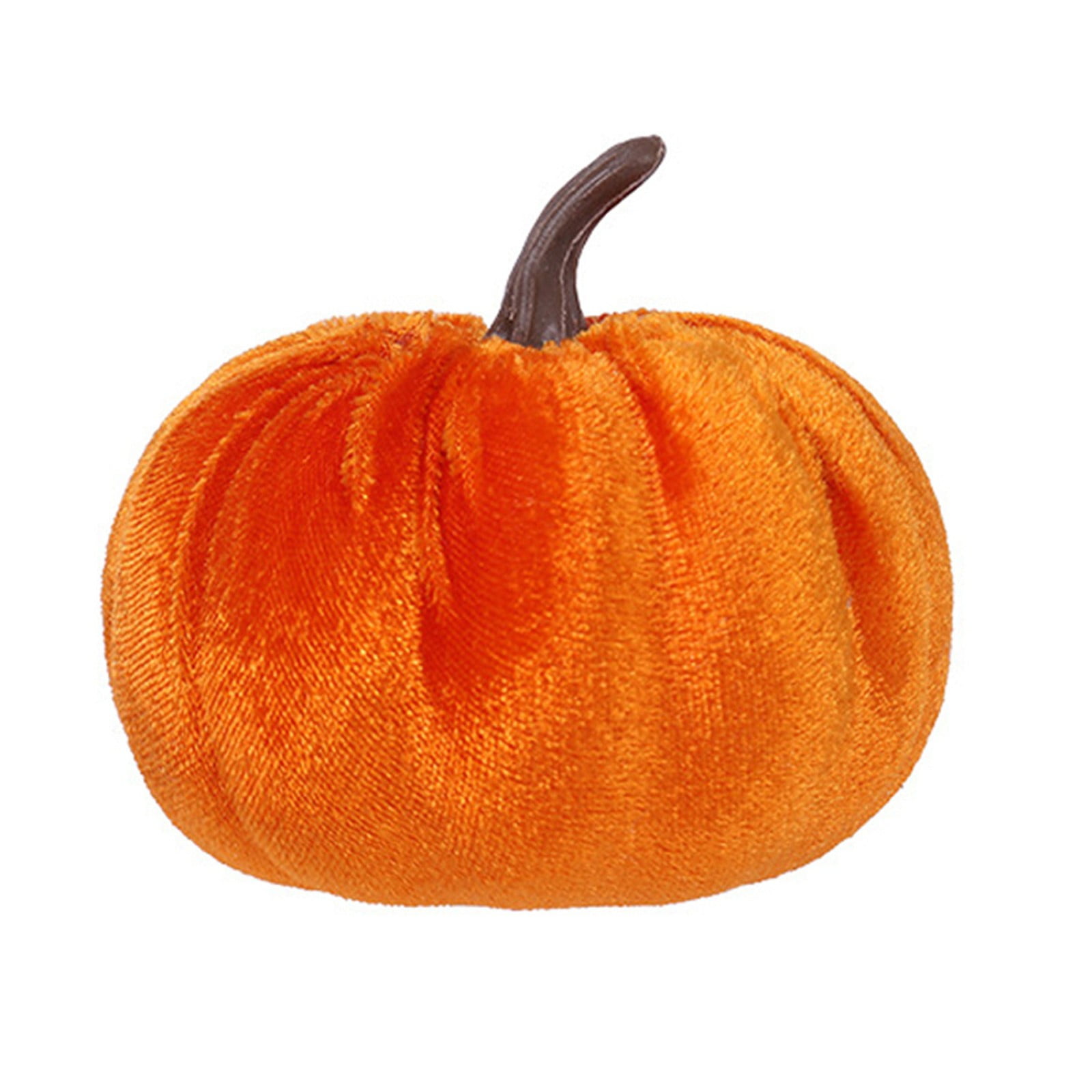 Artificial Pumpkins Decoration, Fake Faux Velvet Foam Fabric Pumpkins Ornaments, Mini Pumpkins Toy Fall Decorative Pumpkin Shaped for Thanksgiving Table Home
