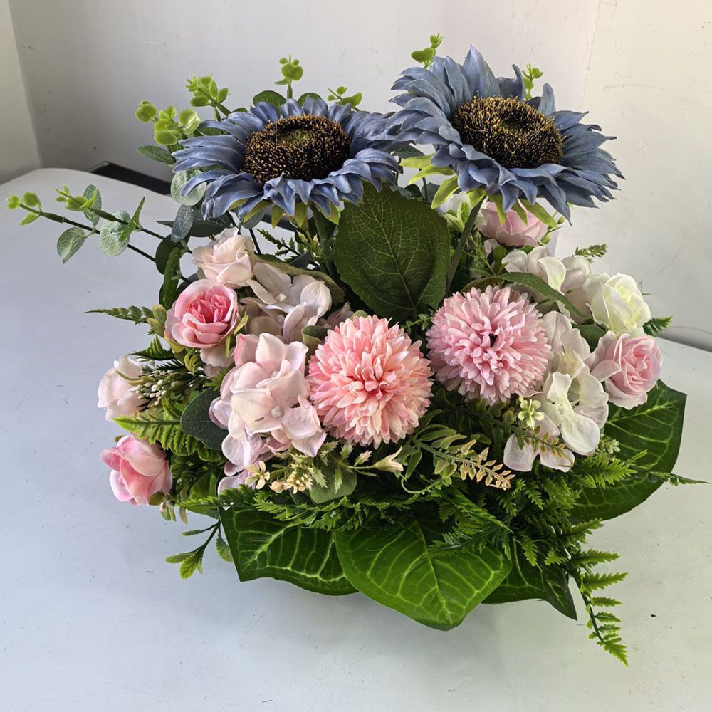 Artificial Flower Arrangement Fake Lilies And Roses Home Decor Accents Garden - Multi-color - Size 30