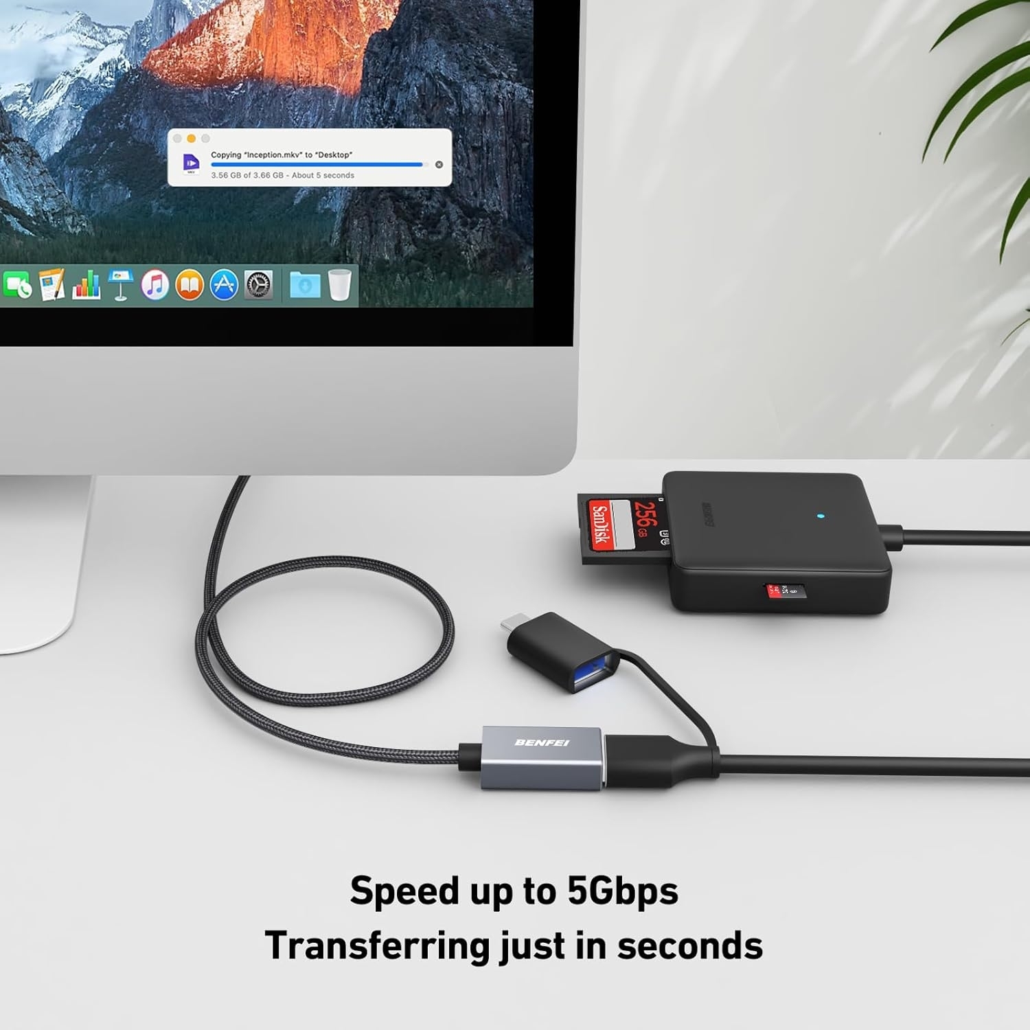 BENFEI USB3.0 AM to AF Extension Cable 3M — image 2