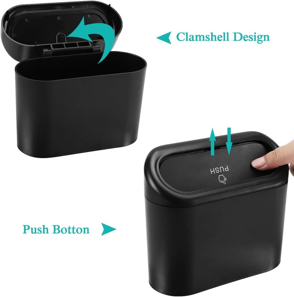 Car Trash Can with Lid + Mini Car Garbage Bags for Auto Trash Bin — image 5