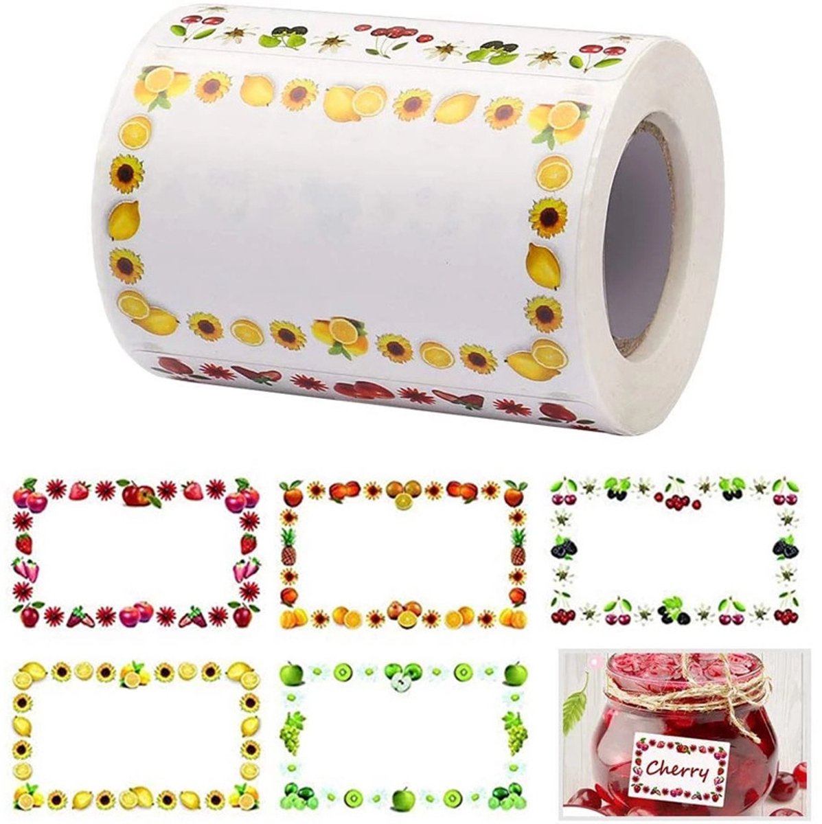 250 pieces - 5*3 cm - Label - sticker - Jam labels for jars - food freezer labels - self-adhesive jam jar labels - decorative removable sticky jam jars