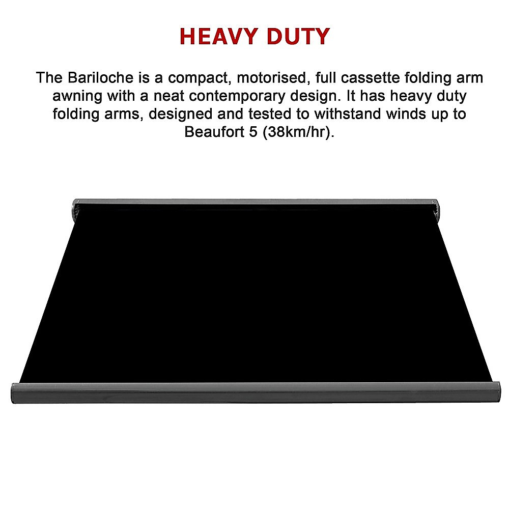 5.0m x 3.0m Retractable Folding Arm Awning Heavy Duty Full Cassette Motorised โ image 6