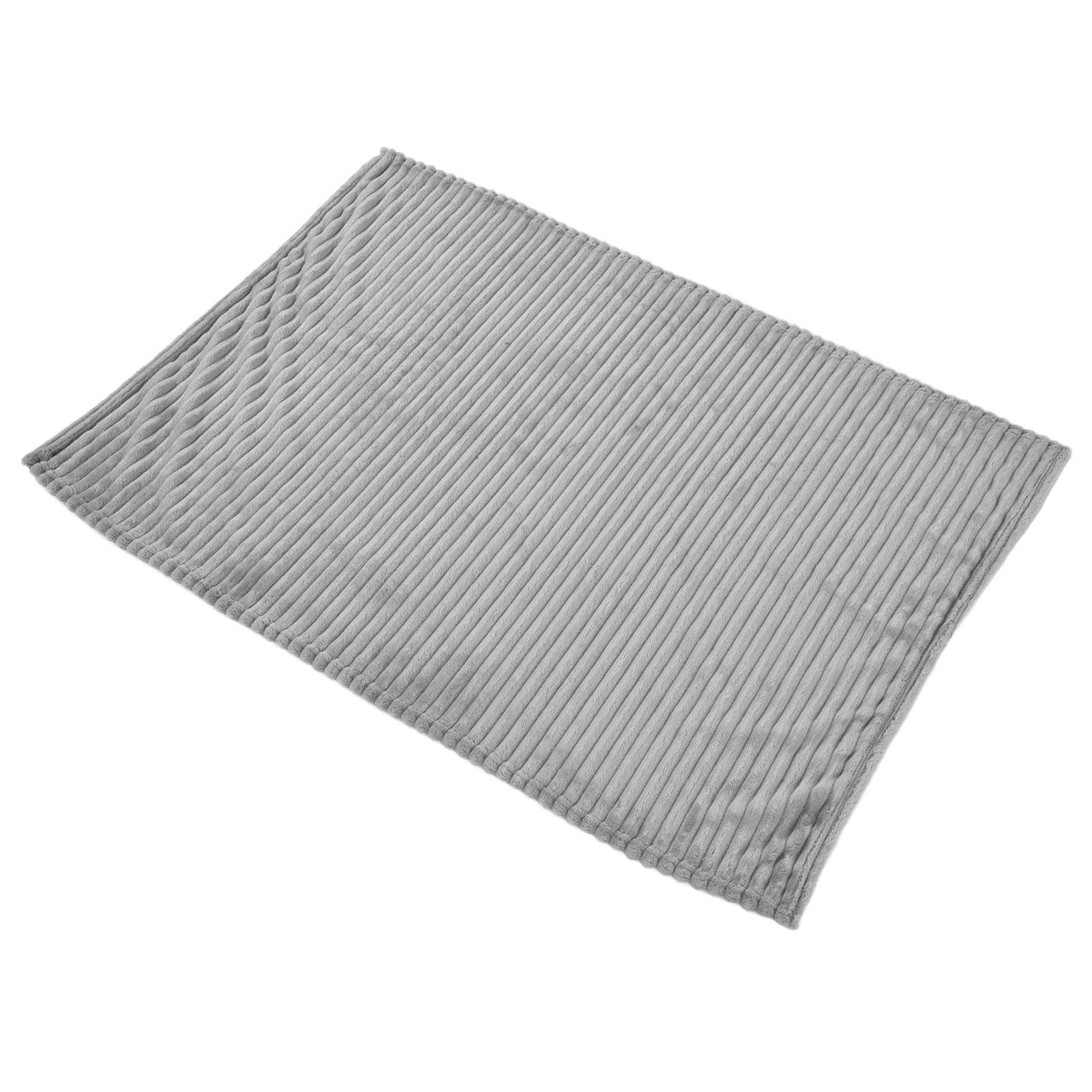 Flannel Throw Blanket Plush Fluffy Light Breathable Fine Workmanship Stylish Simple Soft BlanketGrey โ image 4
