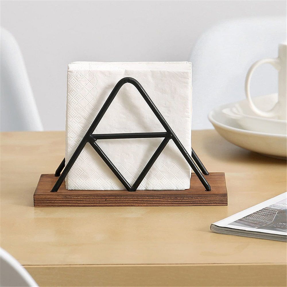 Napkin Holder for Table, Napkin Dispenser with Black Metal Wire for Modern Farmhouse Decor Restaurant Kitchen Decor — image 4