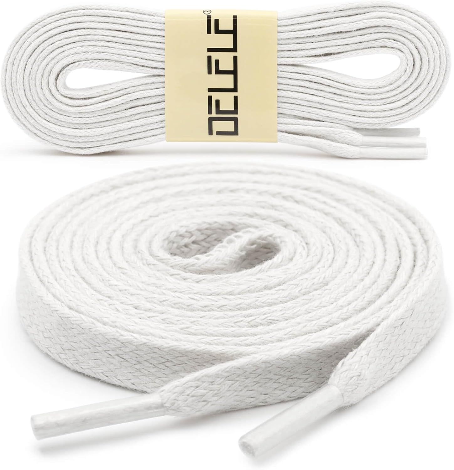 lat Waxed Cotton Shoelaces: Wax Shoe Laces or Sneakers Boot 2 Pair โ image 2