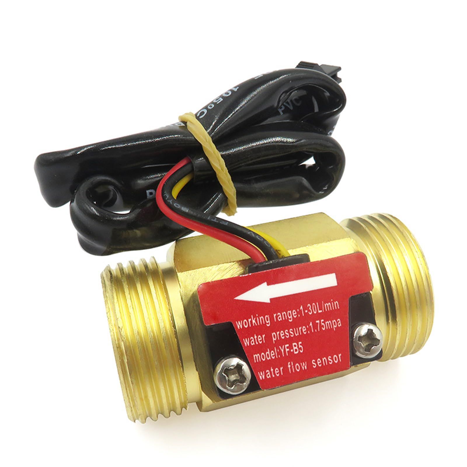 6-point water flow sensor Hall flowmeter water heater farmland irrigation flowmeter YF-B5 dual external teeth โ image 5