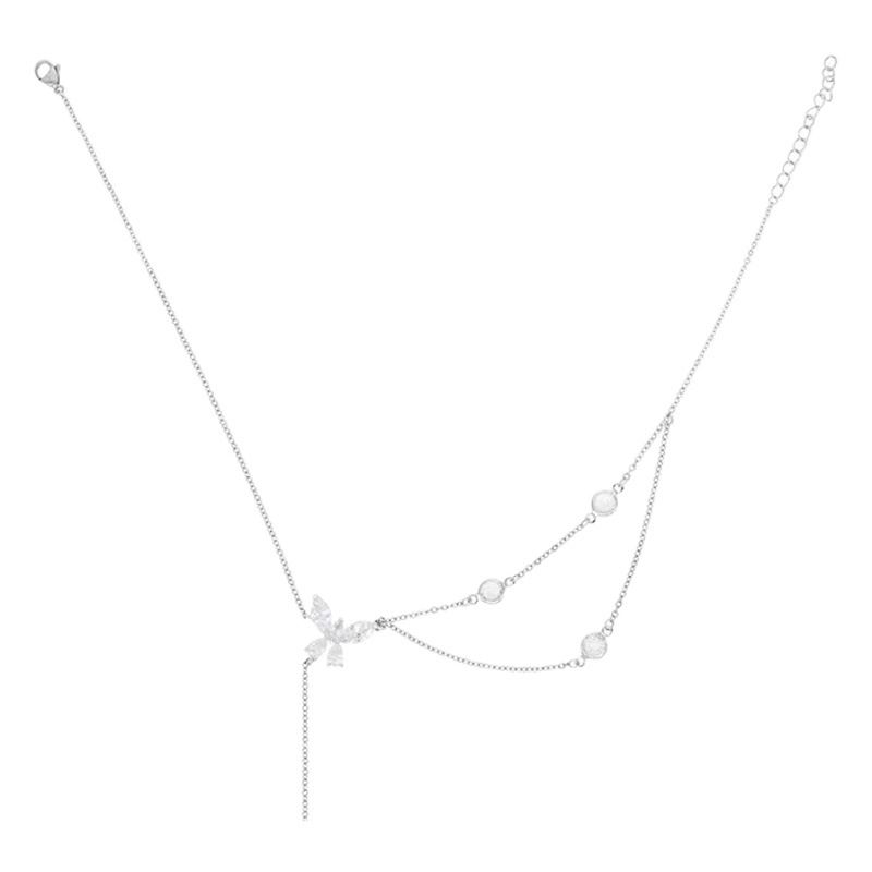 Necklace Women Alloy Bow Water Wave Chain Geometric necklace — image 2