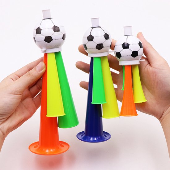 Football Horn for Fans - Stadium Cheering Accessories - Set of 3 - Sports Horn Toy - Football Horn Football | Soccer (with cord) โ image 3