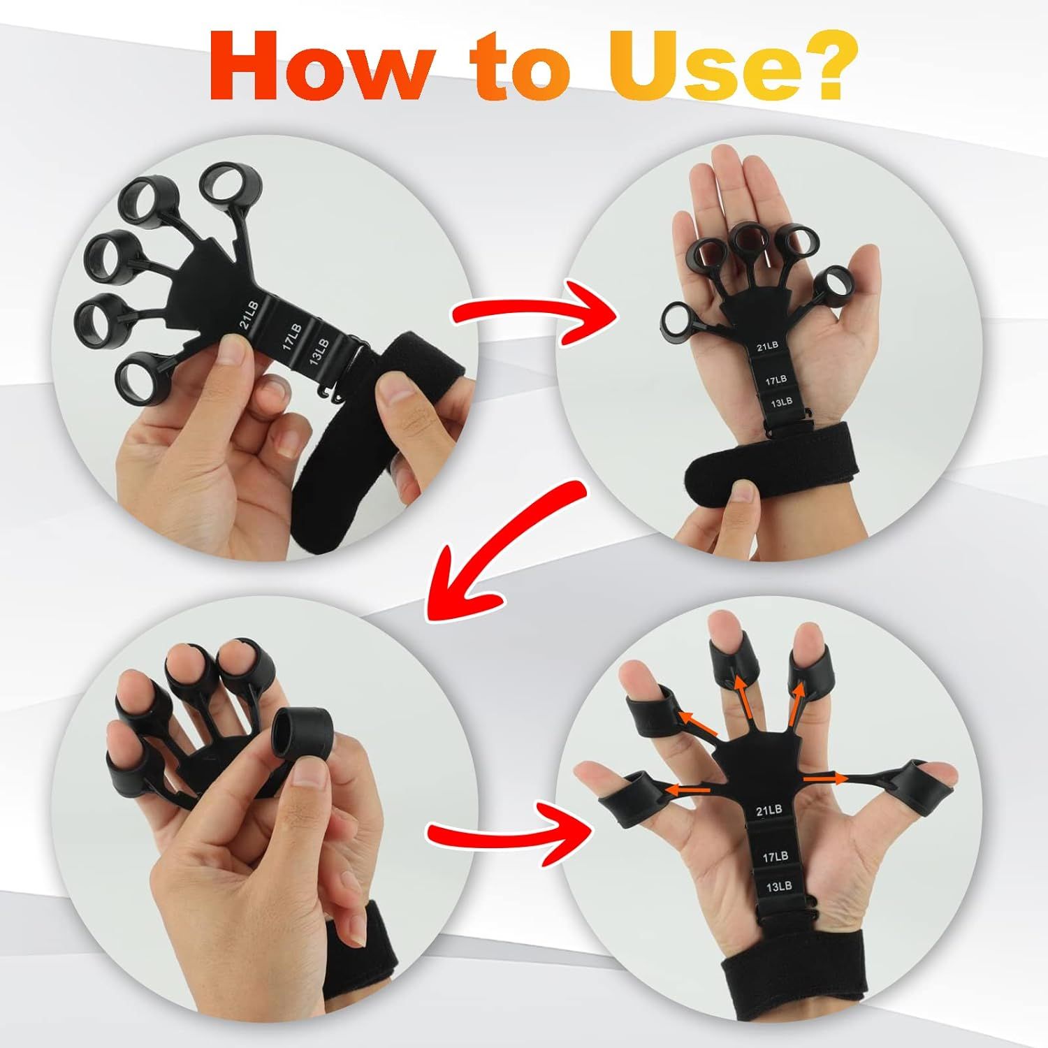 2pcs Finger Grip Strength Trainer Adjustable Grip Strengtheners for Hand Training Guitar Exerciser Hand Muscle Building Finger โ image 2