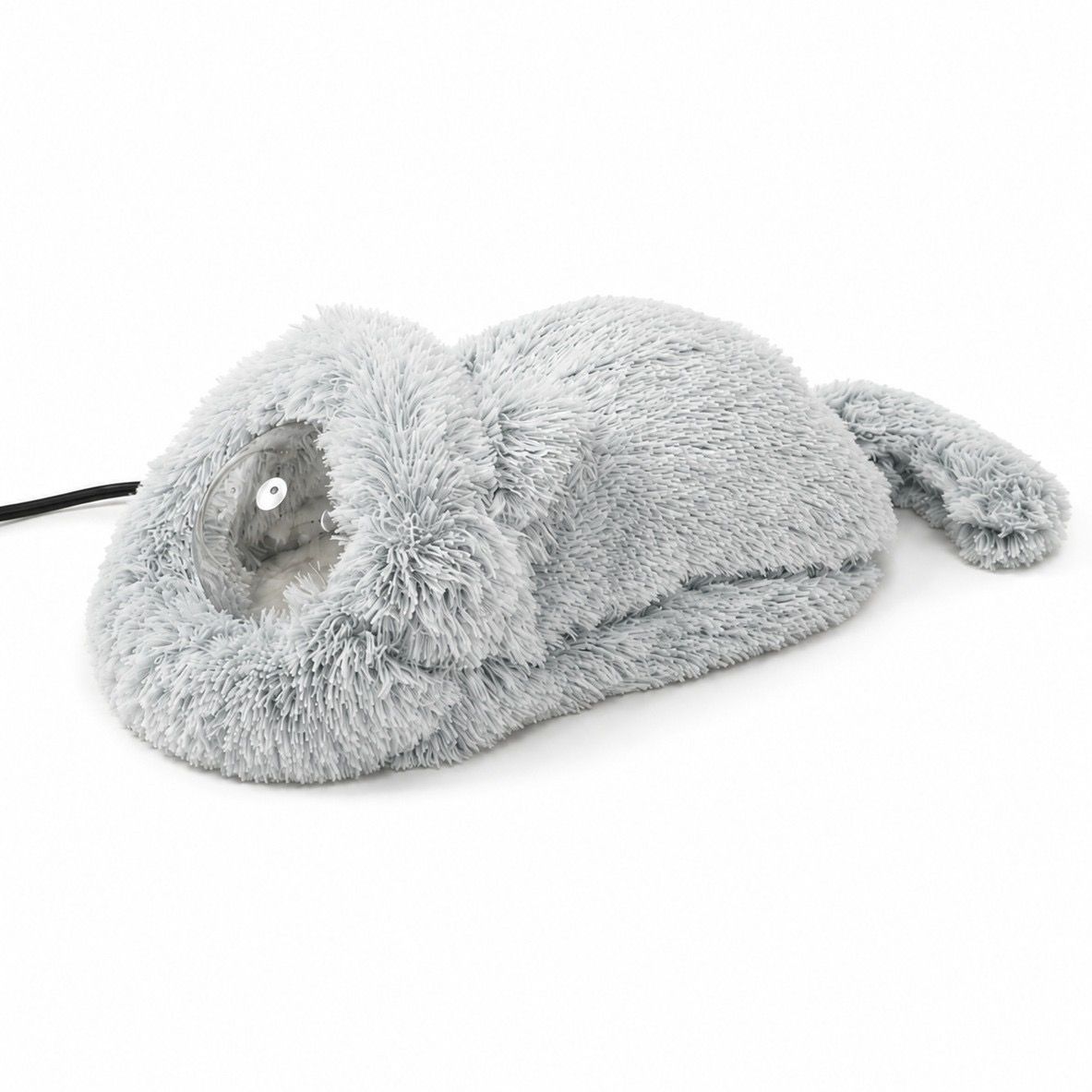 Cozy Heated Two-in-One Plush Cat Cave Bed with USB-Powered Warming, and Timer, Convertible from Enclosed House to Flat Mat for — image 2