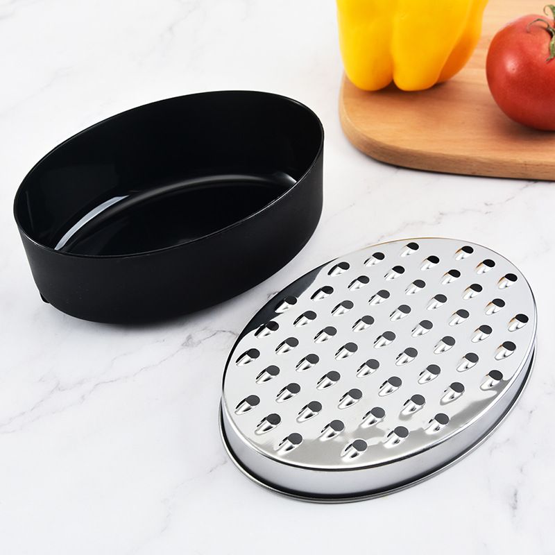 Cheese Grater Citrus Lemon Zester with Food Storage Container & Lid - Perfect For Soft Cheddar Cheeses, Ginger, Vegetables,Butter — image 3