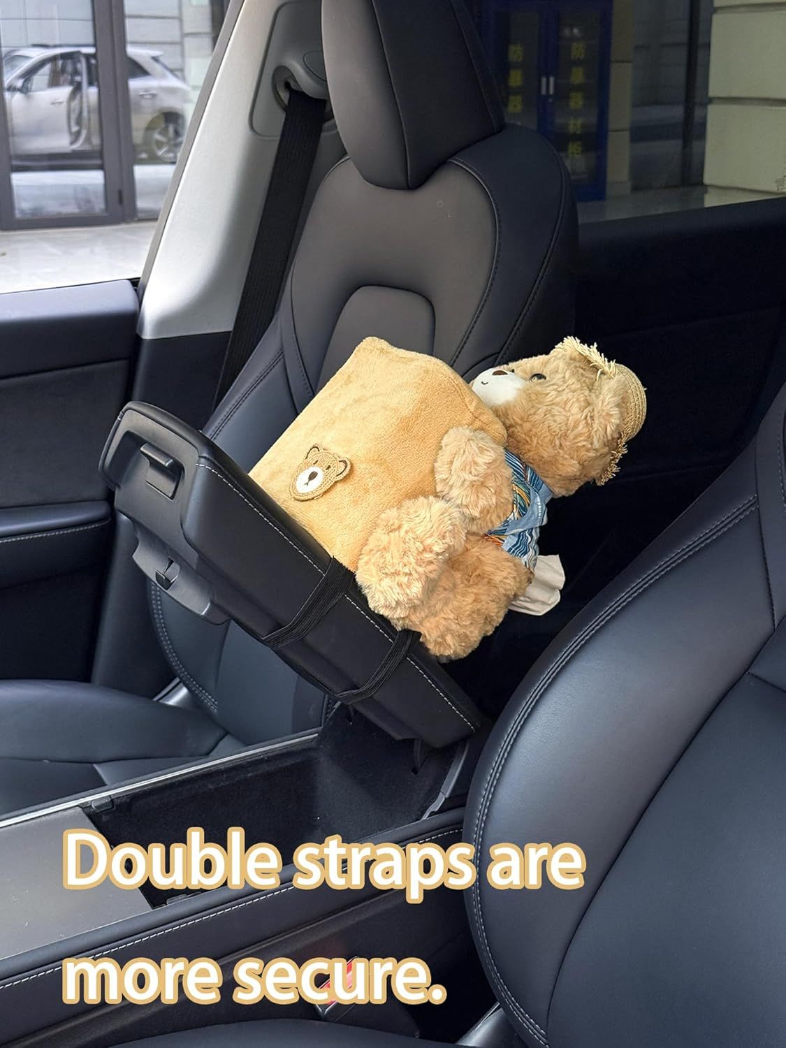 Cute Plush 2 in 1 Car Tissue Box and Trash Can Teddy Bear Tissue Box Plush Animals Cute Holder Plushie Multifunctional Organizer Creative Accessories for — image 4