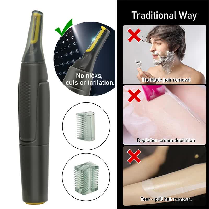 Electric Nose Hair Trimmer Men Portable USB Charging Waterproof Safe Clean Ultra-thin Precision and Ear Trimmer โ image 3