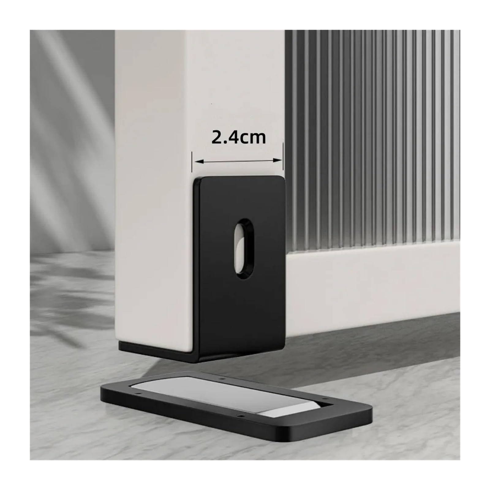 Ultra-Thin Magnetic Door Stopper – Self-Adhesive, Anti-Collision, Windproof, One-Push Locking, Discreet Design for Glass Doors (Grey) — image 5