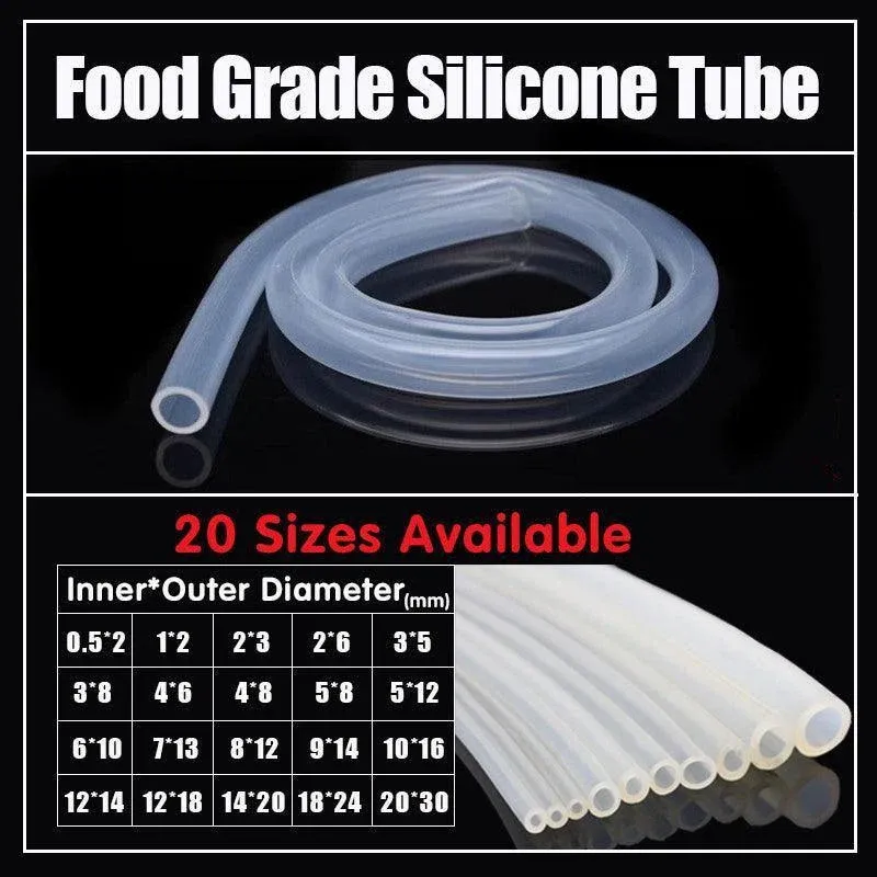 Food Grade Transparent Silicone Rubber Tube Hose Pipe Clear Beer Milk Soft 1M - 10*16mm — image 2