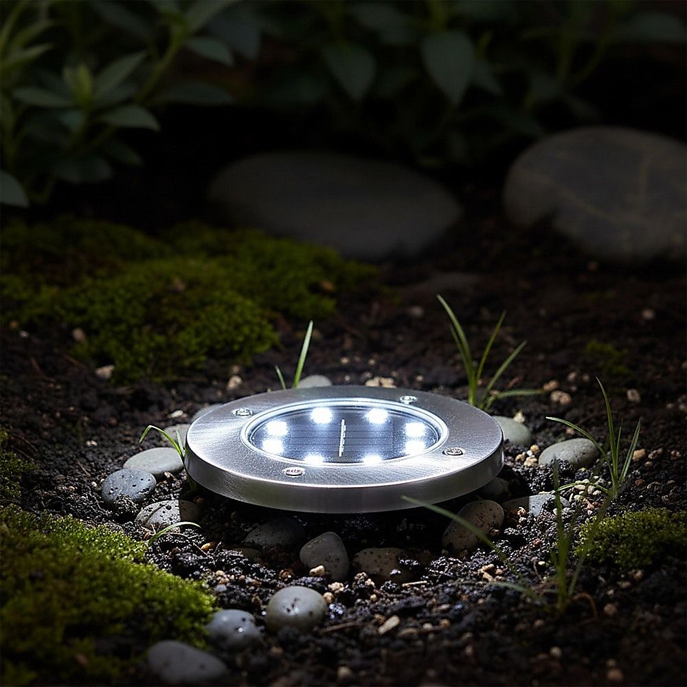 12x Solar Powered LED Buried Inground Recessed Light Garden Outdoor Deck Path — image 5