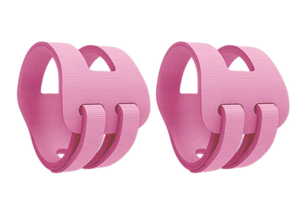 2PCS Ulnar Wrist Support Brace Adjustable for Sports Yoga Fitness - Pink — image 2