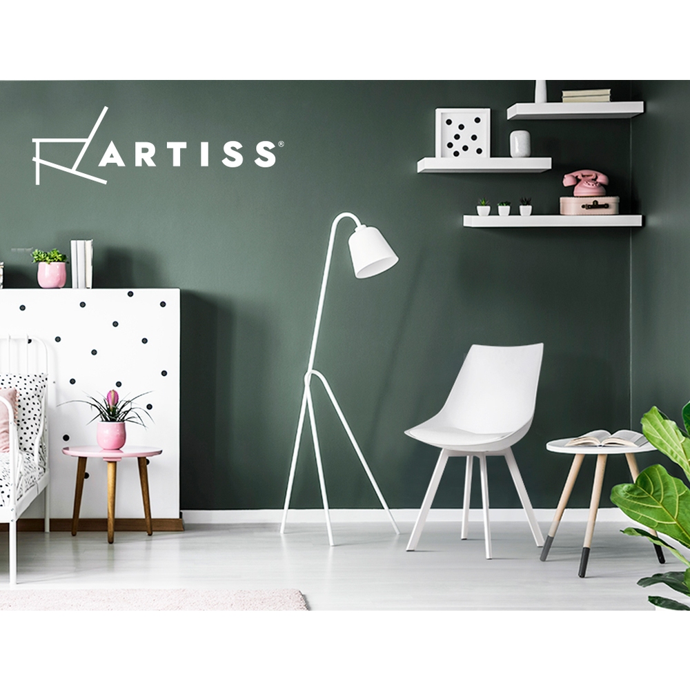 Artiss Dining Chairs Set of 2 PU Leather Plastic Metal White โ image 6