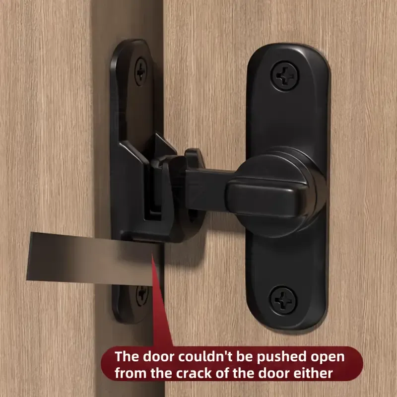 Aluminum alloy baked paint barrel bolt lock, 180° rotation universal left/right, double self-locking anti-pry, practical choice for multi-scenario door — image 2