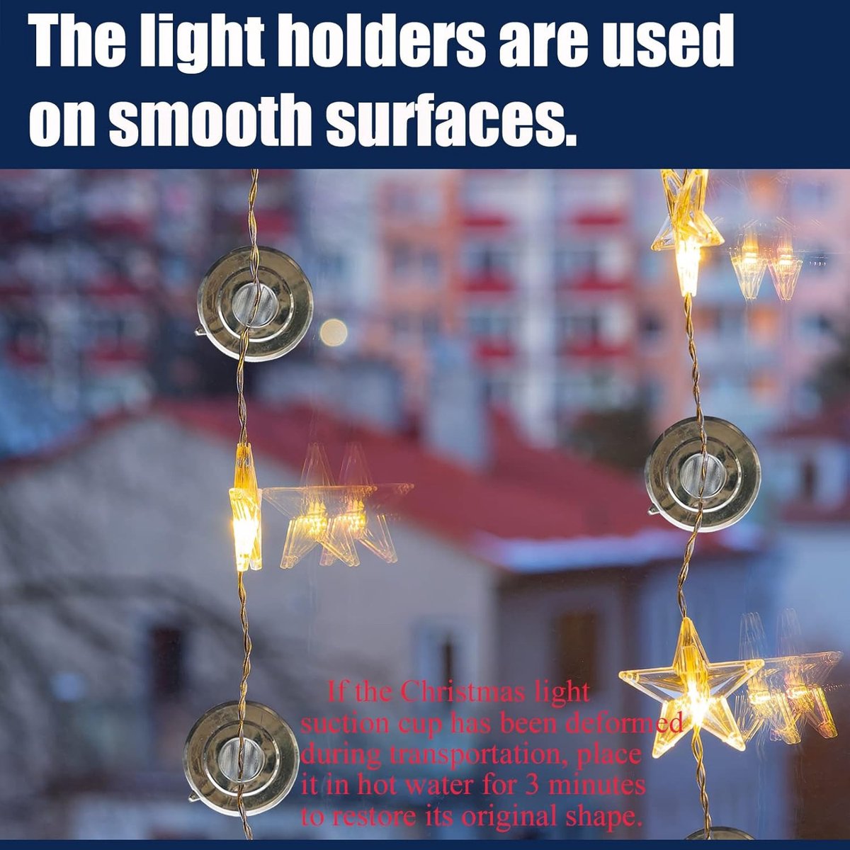 60 pieces - String Light Suction Cups - Suction Cup Hook - String Light Hanging Hooks - Suction Cups for String Lights - Suction Cup Holder for String Lights — image 2