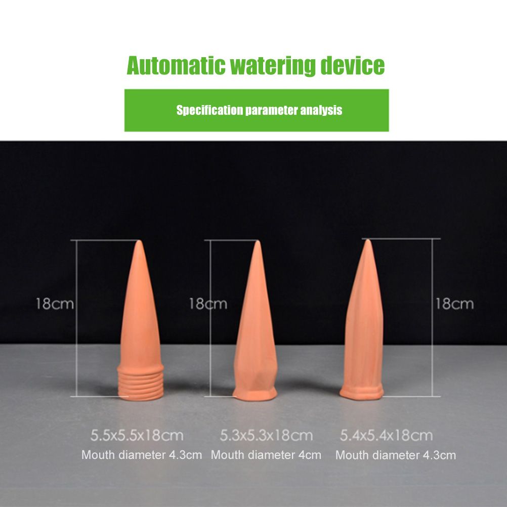 4Pcs Cone Watering System Set Garden Watering Stakes Ceramic Clay Cones — image 2