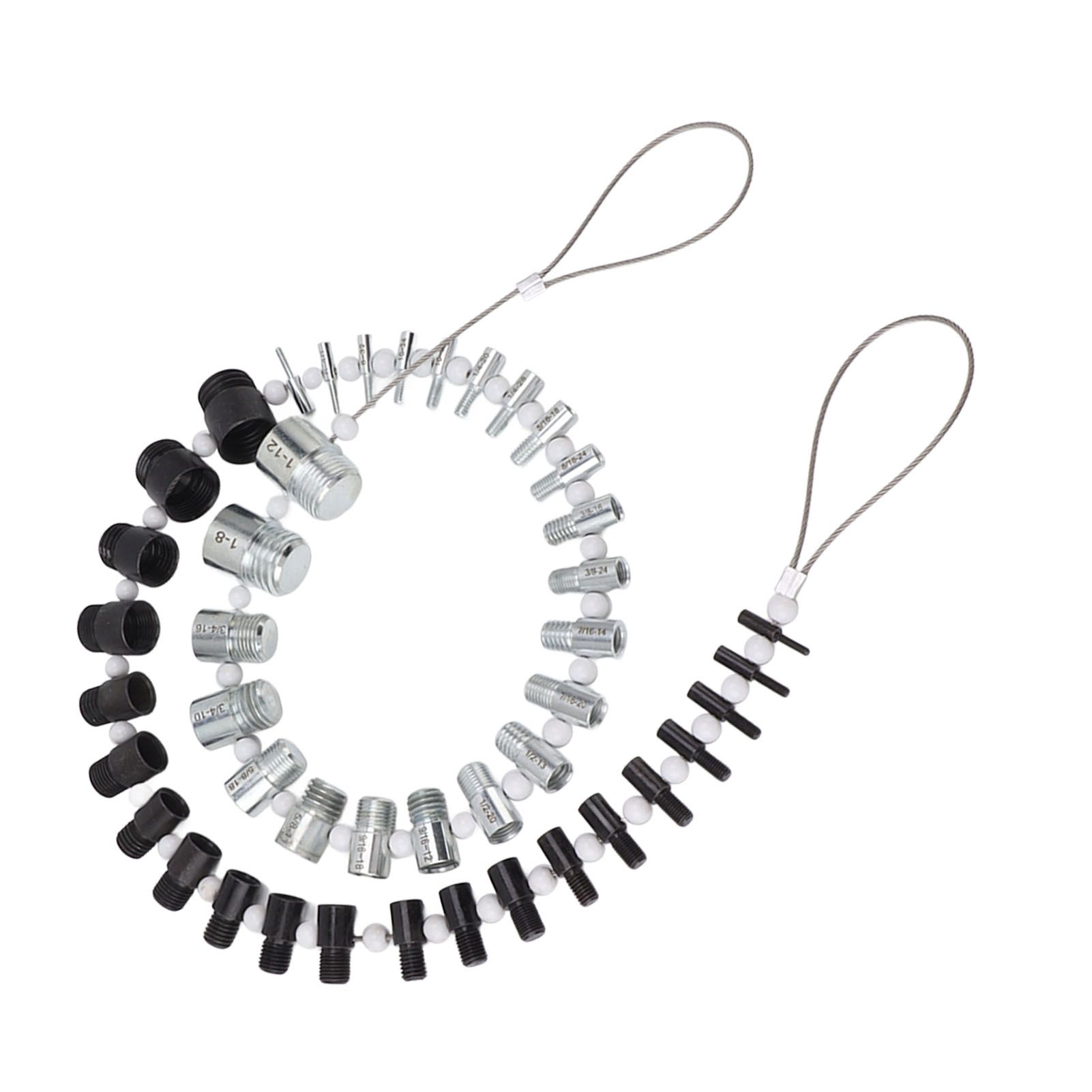Nut and Bolt Thread Checker 44 Male Female Thread Identifier Gauges 23 Inch and 21 Metric Sizes — image 3