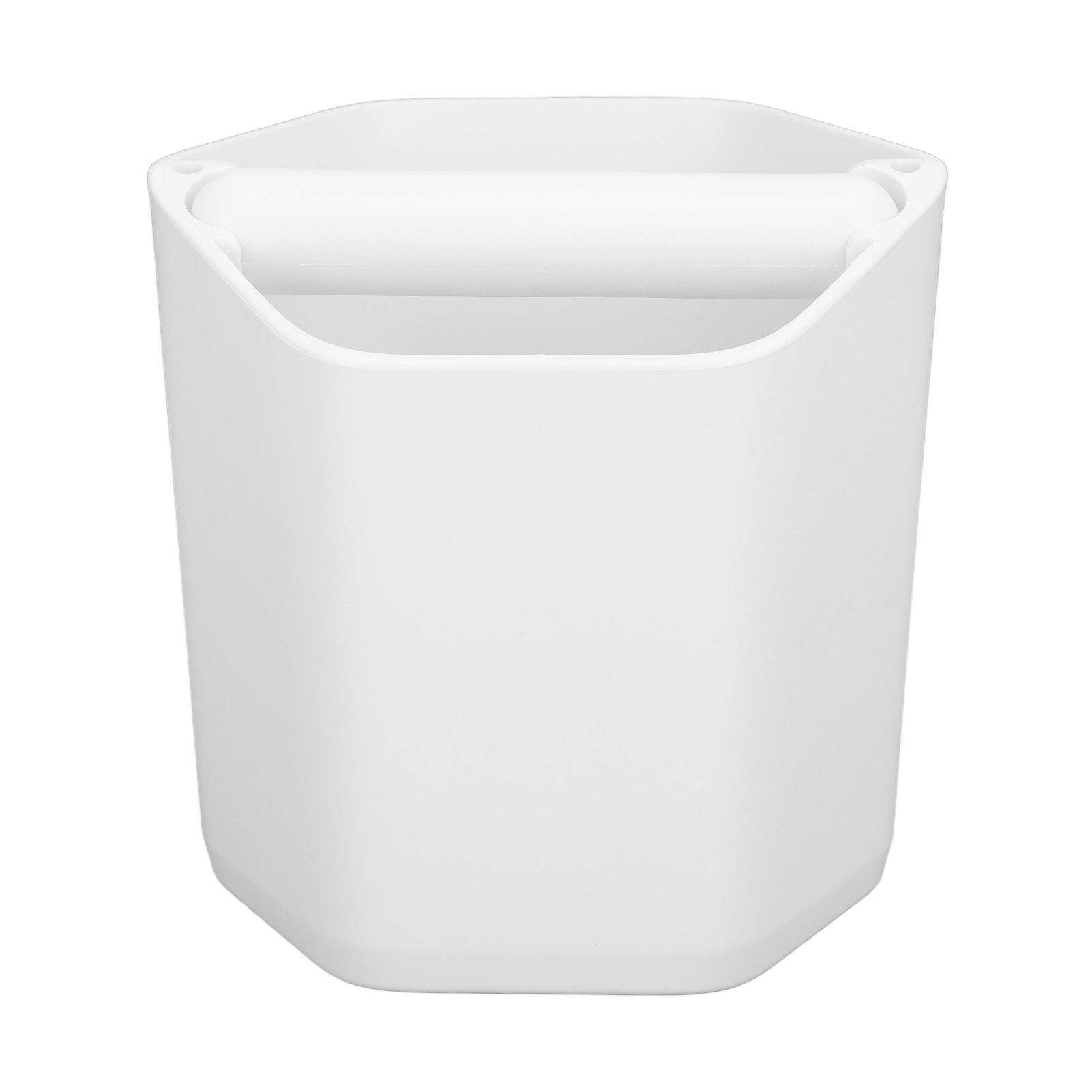 Coffee Knock Box Large Capacity Coffee Grounds Knock Box with Knock Bar and Nonslip Base White