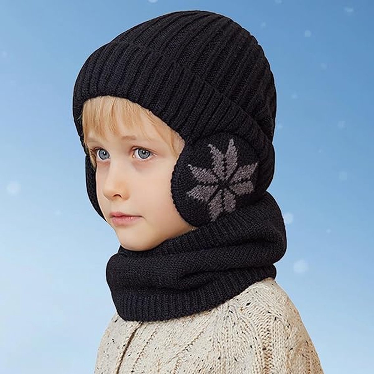 Hat & Scarf - Winter Kids' Hats - Kids' Hat - 2 In 1 Kids' Hat Scarf Set - 4 To 10 Years - Beanie - Boys And Girls - Hat For Children - Kids' Outdoor Hats — image 2