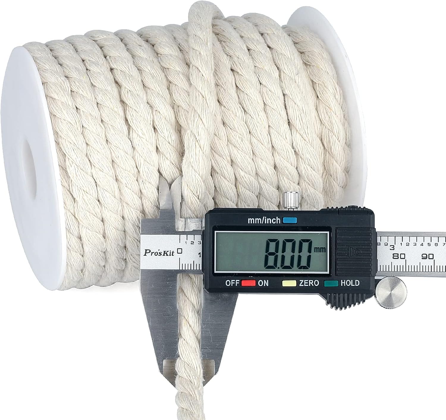 1/3 Inch Nautical Cotton Rope Crafts, 8mm x 65Feet Clothes line Rope for Outdoor,3 Ply White Rope Cord Unbleached Rope, Macrame Cord Rope for Clothesline โ image 2