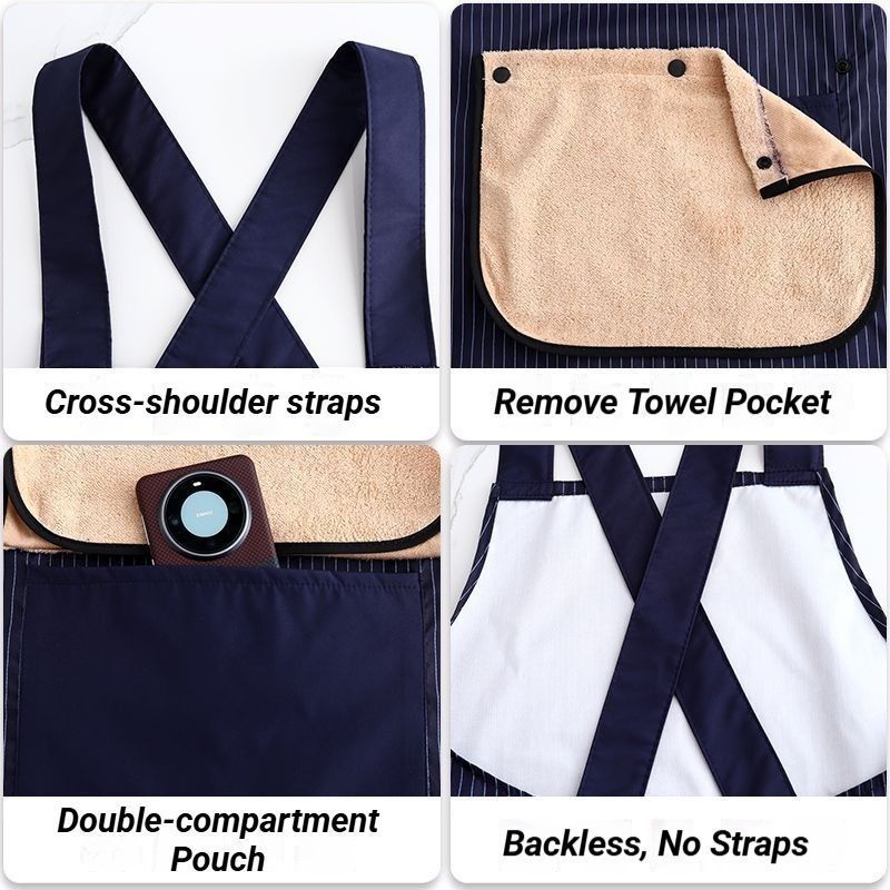 2-Pack Khaki Waterproof Aprons — image 3