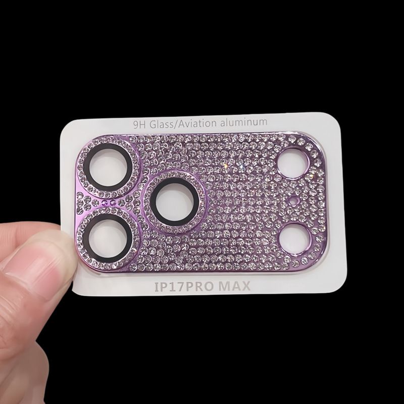Yixi Camera Lens Protector iPhone 17Pro Frosted HD Full diamond armor lens film [gold] iphone 13 — image 2