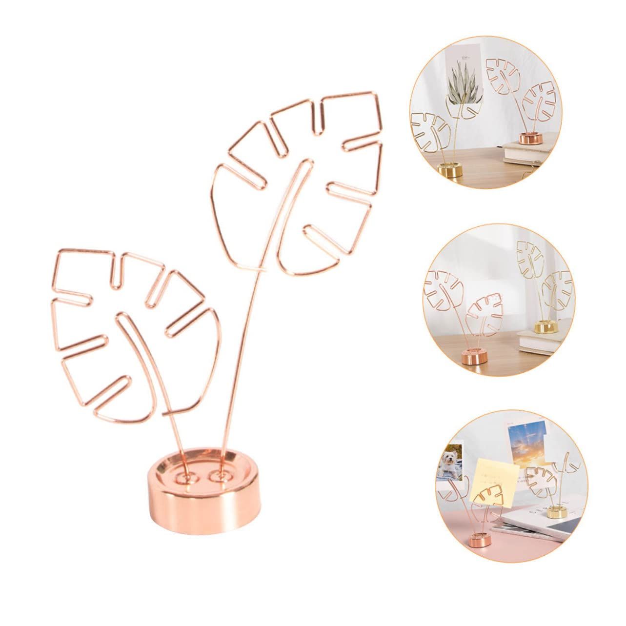 Palm Leaves Picture Holder Card Photo Clips Holder Desk Stand for Memo Paper Note Photo Wedding Card Display Memo Stand Clamp โ image 3