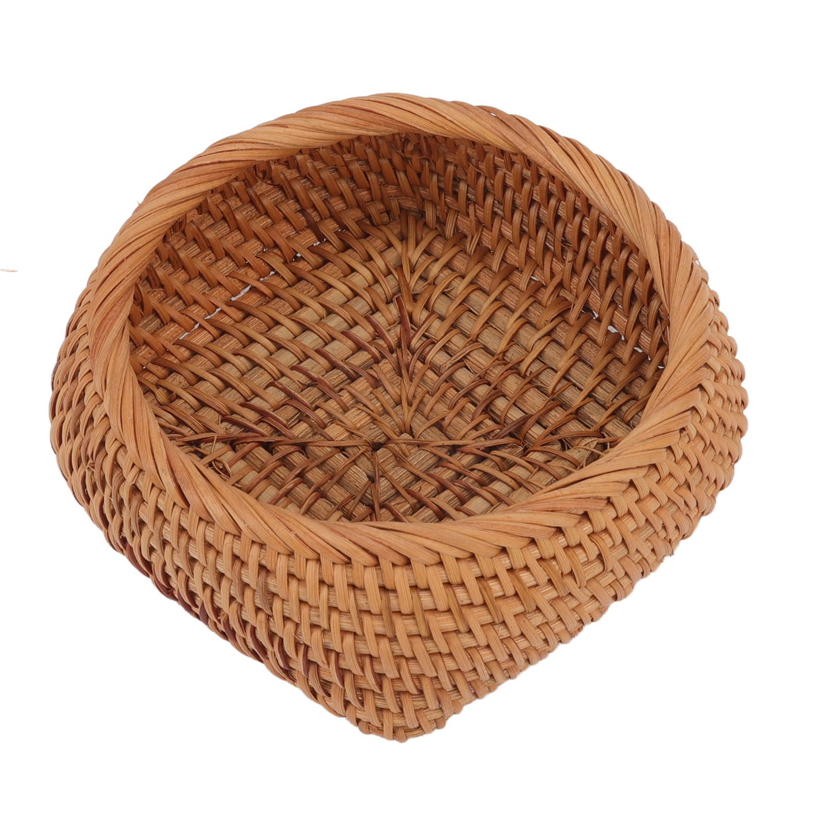 Rattan Storage Basket Hand Woven Simple Exquisite Rattan Organizer Storage Basket for Tea Sets Tableware L โ image 5