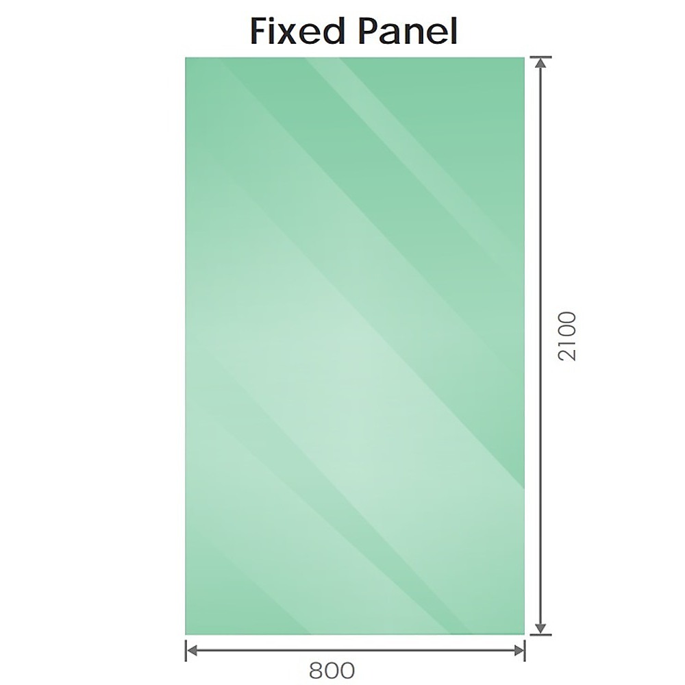 80x210cm Glass Shower Screen with Gunmetal Wall Channel and Floor Channel – Sleek, Durable Bathroom Upgrade — image 6