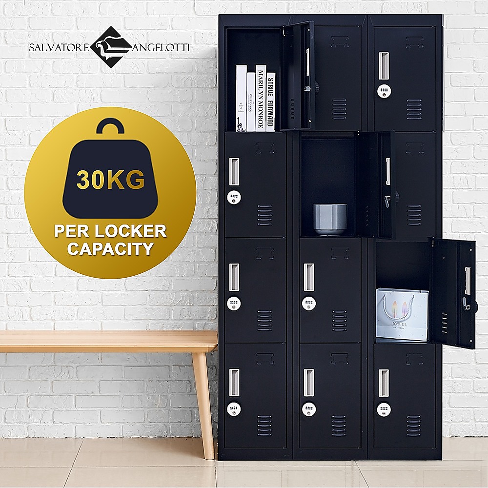 12-Door Locker for Office Gym Shed School Home Storage - 4-Digit Combination Lock โ image 5