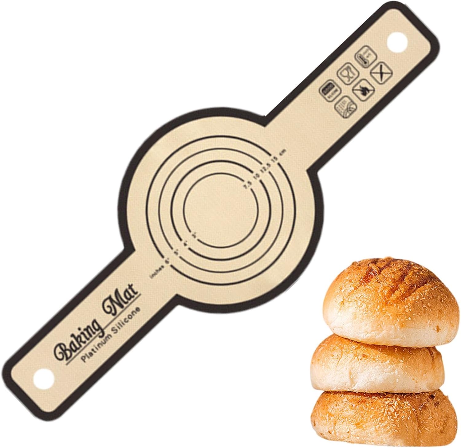 Silicone Dough Mat with Precise Scale Foldable Bread Rolling Kneading Baking Mat โ image 4