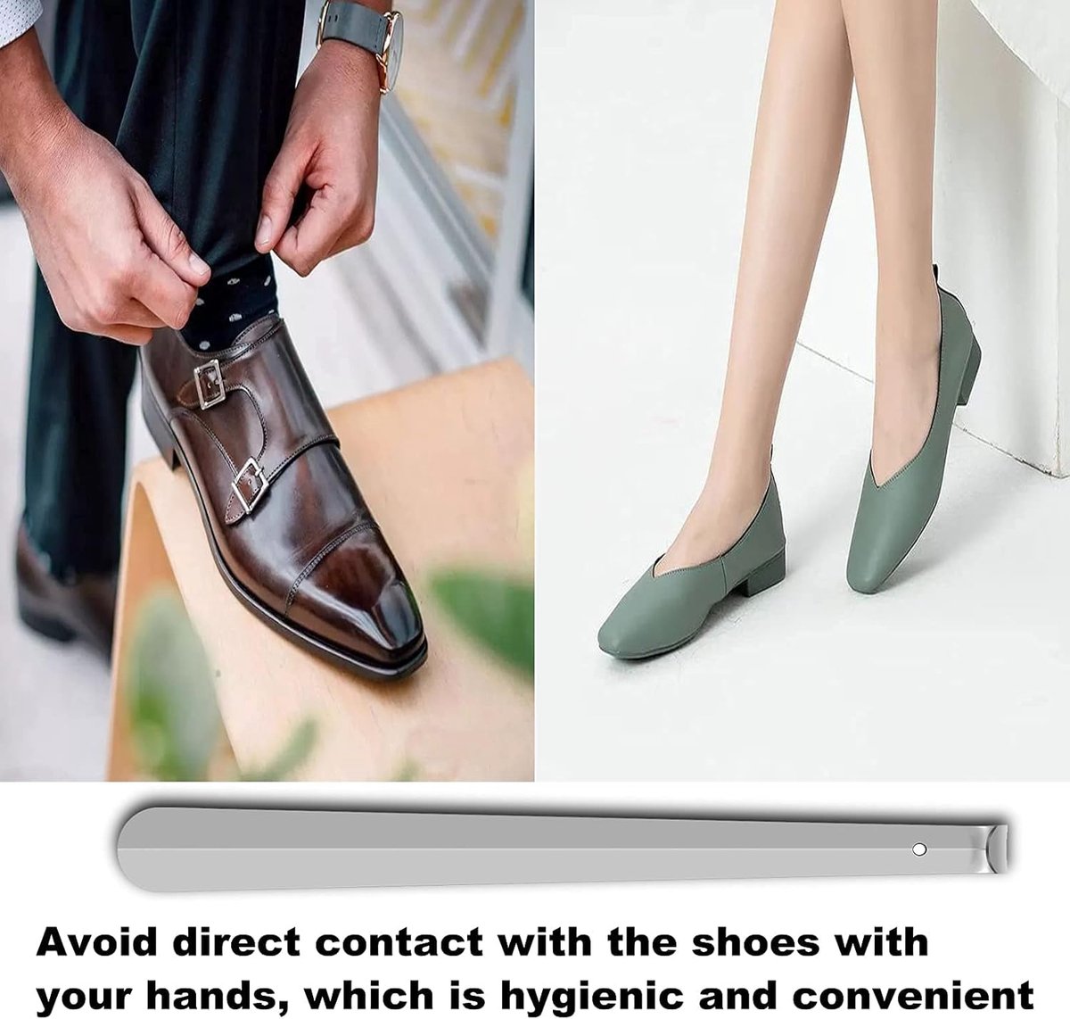 Shoehorn - Shoe puller - 30 cm - shoehorns - shoe spoon - stainless steel shoehorn - durable and strong - long shoehorn - width 1.2 mm - silver โ image 4