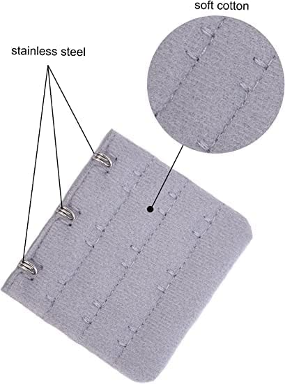 36 Pieces Bra Extenders, 2 & 3 Hooks, Brassiere Extension Hooks for Women, Soft Cotton, Practical & Cozy, Women's Assistant, Extend Bras, Extra Space & Comfort โ image 3